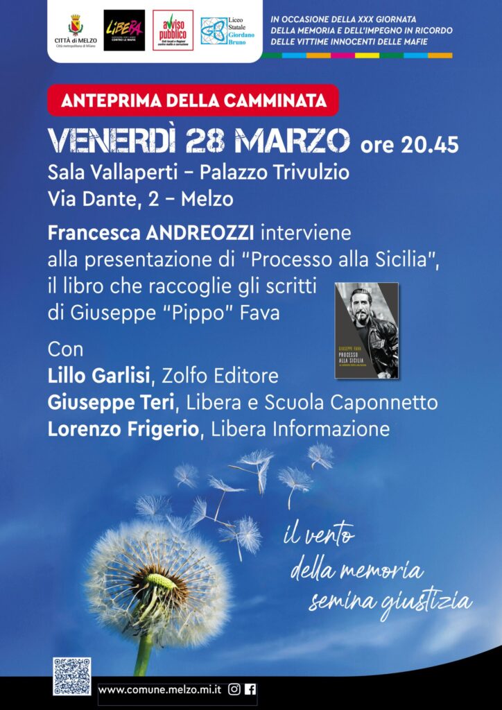 Melzo (MI) venerdì 28 marzo, presentazione del libro “Processo alla Sicilia”