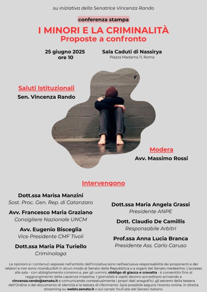 Minori e criminalità, senatrice Rando: “Servono prevenzione, ascolto e responsabilità condivisa”