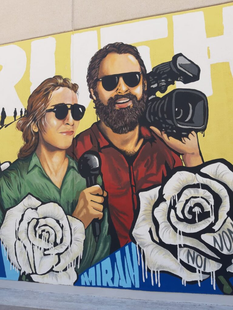 Roma, inaugurato al Centro Rai di Saxa Rubra il murale dedicato a Ilaria Alpi e Miran Hrovatin