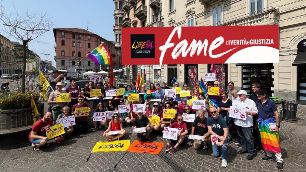 “Fame di verità e giustizia” a Milano. In piazza Argentina la campagna nazionale di Libera