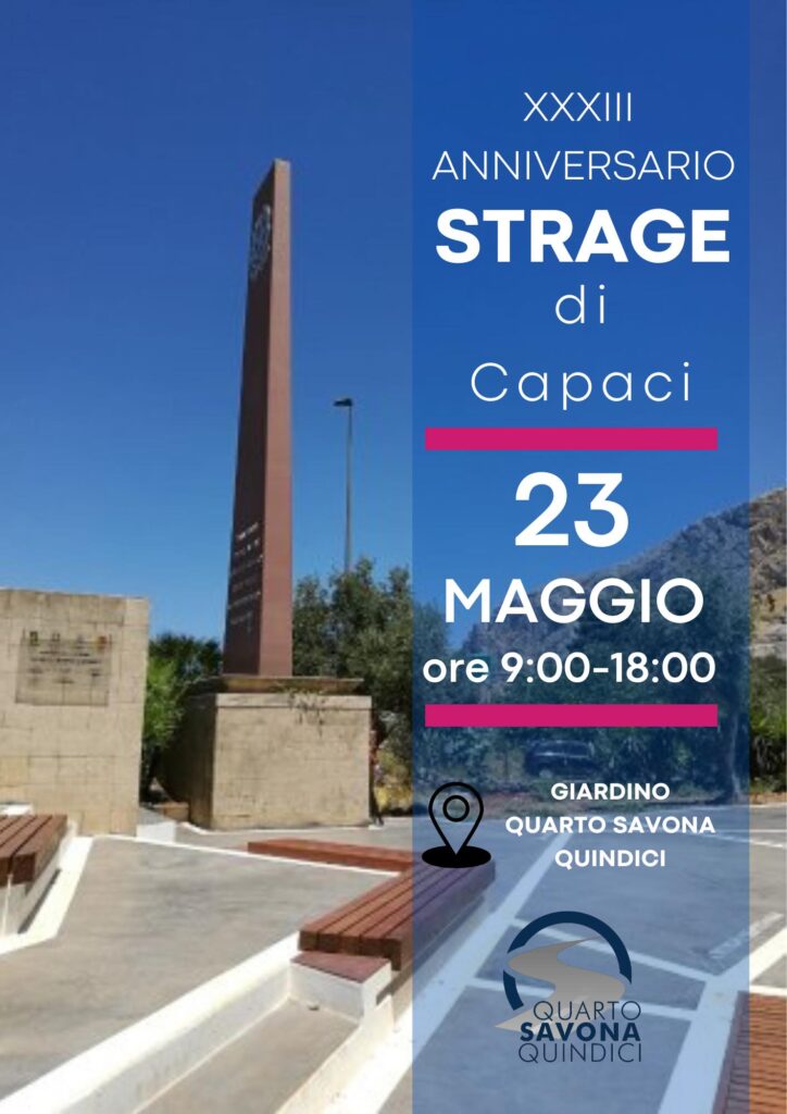 Isola delle Femmine (PA), XXXIII Anniversario Strage di Capaci – 23 maggio 2025