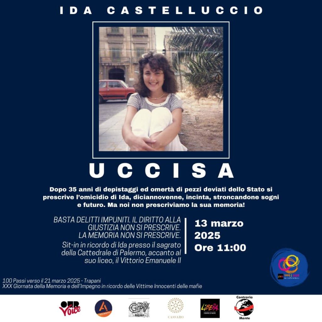 Verità e giustizia per Nino Agostino e Ida Castelluccio! Sit-in il 13 marzo a Palermo