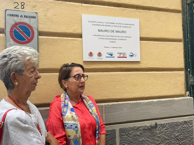 Mauro De Mauro, una nuova targa anche in via D’Asaro