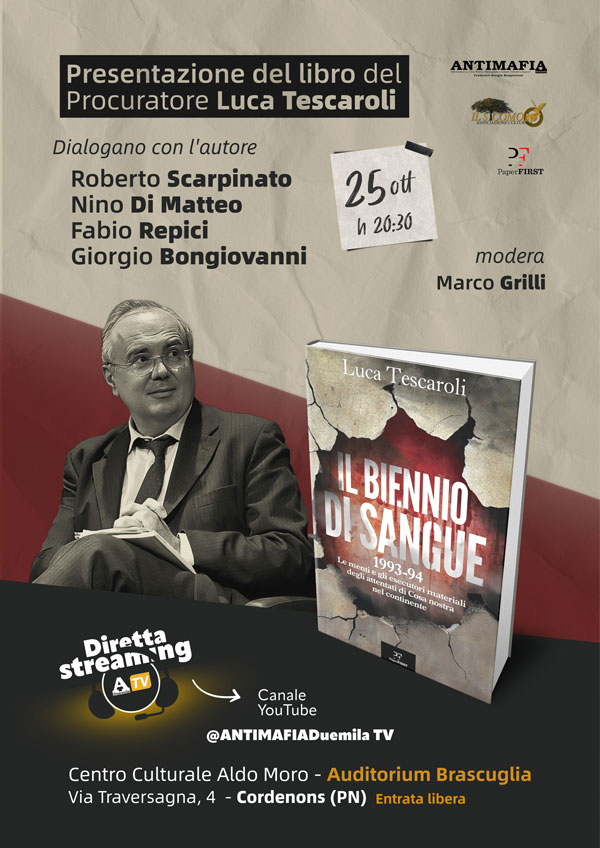 Cordenons (PN) 25 Ottobre, presentazione del libro ”Il biennio di sangue. 1993-94”